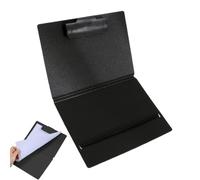 Pince-notes Repliable Sous-Main Repliable avec Porte-Stylo | Porte-bloc scolaire avec pince métallique et fermeture élastique pour École, Classe, Travail, Réunion et Documents