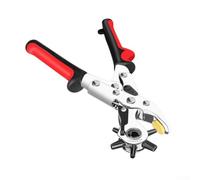 Pince perforatrice en cuir robuste 6 tailles Outil rotatif pour ceintures, toile, caoutchouc - Acier au chrome vanadium 24,5 cm (économique)