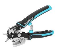 Pince Perforatrice Rotative Avec 6 Tailles De Poincon Interchangeables, Duratech, Outil De Perforation Avec Regle Pour Cuir, Ceinture, Tissu, Papier, Carte, Plastique, Sac