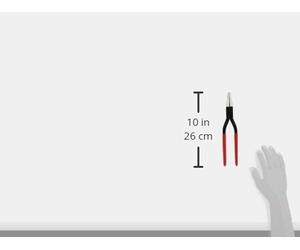 Pince plate Spengler 2805 - Pince plate spéciale 240 mm, forgée en acier au carbone C45, mâchoire polie, bords chanfreinés, poignées plastifiées rouges, profondeur d'insertion 50 mm, 430 g
