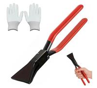 Pince Pliante 180°, 1 Pièce Pince Plate Plieuse Tole, 6cm de Largeur, Pinces à Plier les Tôles Rouge, avec Poignée et Gants, pour Roofers, Décorateurs, Ateliers et Amateurs de Bricolage
