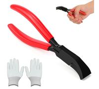 Pince Pliante 45°, 1 Pièce Pinces à Plier la Tôle Outil, 2,2cm de Largeur, Pince à Border de Couvreur, avec Poignée et Gants, pour Plier ou Redresser les Bords de la Tôle