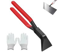 Pince Pliante 45°, 6 cm de Largeur Pinces à Plier la Tôle Outil, Rouge Pince à Cintrer à La Main en acier au Carbone, avec Poignée et Gants, pour Plier ou Redresser les Bords de la Tôle