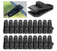 Pince pour Bache,Attache Bache Piscine,20 Pièces Clips de Bache Plastique Nylon,Noir Pince Bache Piscine,Auvent Fixation Clips