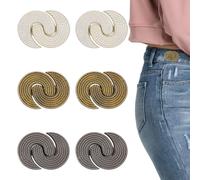 Pince pour ceinture de pantalon, modèle étroit, avec double anneau, lot de 6, pour femmes
