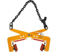 Pince pour pierres et bordures - Pince de levage - Max. 325 kg, ouverture 12-36 cm, acier allié, mâchoires en caoutchouc - Jaune