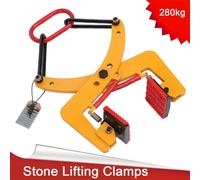 Pince pour plaques de marbre et de pierre - Câble de levage 280 kg - Étau pour plaques, adapté aux grues - Pince de préhension pour plaques de pierre et panneaux de bois