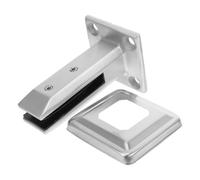 Pince pour Vitre de Piscine en Acier Inoxydable Réglable Noir