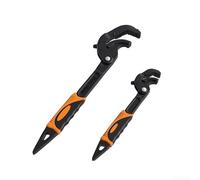 Pince réglable autobloquante multifonctionnelle avec large | Maul 60 mm en acier au chrome vanadium antidérapant pour poignée sanitaire et réparation automobile Orange