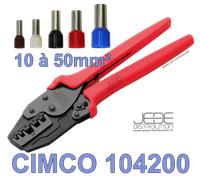Pince sertissage trapézoïdal CIMCO 104200 - embout de câblage de 10 à 50 mm²