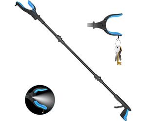 Pince télescopique avec lumière, pinces longues pour adultes, aide aux personnes âgées, outil d'aide pour personnes handicapées, outil de préhension pour les travaux en hauteur, pour ramasser les déch