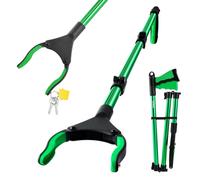 Pince télescopique de 106 cm, idéale pour le jardinage, en vert, conçue pour faciliter la préhension, notamment pour les personnes âgées