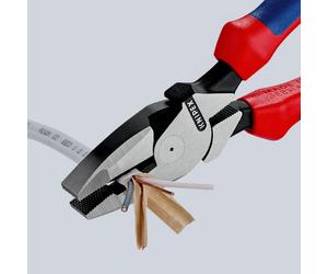 Pince universelle Linesman's 240mm avec tranchant - Bi-matière KNIPEX - 0902240