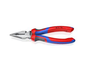 Pince universelle multifonctions 185mm avec tranchant - Bi-matière KNIPEX - 822185
