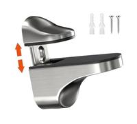 Pince Verre - Support Étagère Douche Réglable | Pièces Détachées Crochet | Bride Bec De Canard Fixe Pour Paroi, Adapté Verre, Acrylique, Bois - Zinc, Épaisseur 3-18mm