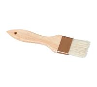 Pinceau à Badigeonner Manche en Bois et Laine pour Barbecue | Applique Sauces Uniformément, Prise Confortable, Nettoyage Facile, pour Viandes et Gâteaux, Cuisson au Gril
