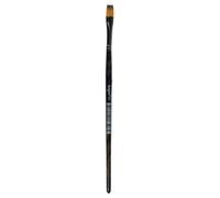 Pinceau à cheveux kangaro 341 plat, taille 6, laqué noir, lot de 12