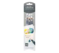 Pinceau à eau CRETACOLOR ARTIST STUDIO"Aqua2Go", réservoir rechargeable de 4ml, 3 différentes épaisseurs de pinceau parfait pour le broyage