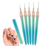 Pinceau à ongles fin | Pinceaux à rayures 5 pièces Brosse à doublure fine,Pinceau à dessin pour détails 5/8/13/20/25mm, ensemble de stylos de design artistique pour lignes
