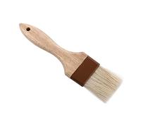 Pinceau à pâtisserie avec manche en bois, brosse à poils ronds, pinceau plat pour pâtisserie, barbecue, sauce, poire, pâtisserie, marinade (L)