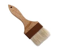 Pinceau à pâtisserie avec manche en bois, brosse à poils ronds, pinceau plat pour pâtisserie, barbecue, sauce, poire, pâtisserie, marinade (taille XL)