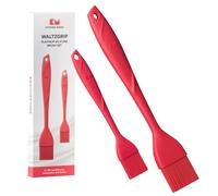 Pinceau à pâtisserie en Platinum Silicone Kitchen Mama WALTZGRIP, Rouge | Lot de 2, résistants à la chaleur, pour la cuisine, les grillades
