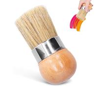 Pinceau à Pochoir, Pinceau de Cire de Peinture à la Craie avec poignée Ronde Brosse de modèle pour Peinture ou pour cirer des Meubles
