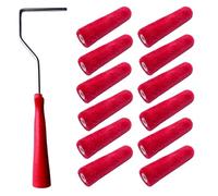 Pinceau à rouleau portable avec manche en plastique pour peindre les murs | Poignée en plastique et petits rouleaux pour la peinture murale à la maison, outils de réparation pour plafonds muraux et