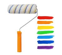 Pinceau à rouleau pour peinture - Outil à rouleau pour peinture murale, fibre synthétique résistante, taille standard, brosse pour finition lisse pour projets domestiques, rénovation, , etc