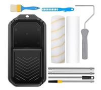 Pinceau À Rouleau SkillPaint Permettant De Gagner Du Temps - Kit De Peinture De 9 Pouces, Brosses À Cadre De Plateau Professionnelles, Tiges D'extension Pour Les Projets De Décoration De Meubles De Pl