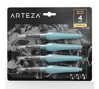 Pinceau aquarelle avec réservoir d'eau Arteza - Auto-humidifiant - Portable - Aquarelle - (Pointes assortie, Jeu de 4)