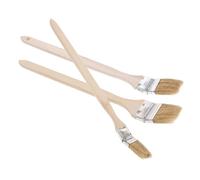 Pinceau Coudé 3 Pièces pour Murs et Meubles, Pinceau Multi-Usage | Bois et Plastique, Couverture Rapide et Travail Détaillé, pour Projets de Peinture, Professionnels et Bricoleurs