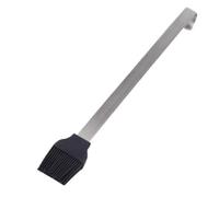 Pinceau de Cuisson en Silicone à Manche Long, Acier Inoxydable Argenté | Badigeonnage de Beurre Fondu et Glaçages, Réutilisable, Nettoyage Facile, pour Pâtisserie, Grillades