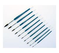 Tristar Série 202 Assortiment de 10 Pinceaux écoliers Poils de Poney (2 x n°2, 3 x n°12, 3 x n°16, 2 x n°20) YA41378 Rouge