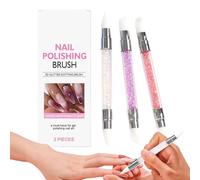 Pinceau en Silicone pour les Ongles 3 Pièces Stylo De Dessin À Double