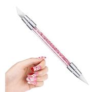 Pinceau en silicone pour - Stylo à sculpter à double pointe en ABS, ensemble d'outils de polissage pour strass pour façonner le design | Parfait pour l'effet 3D, la manucure, la décoration, l