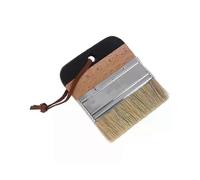 Pinceau large et plat pour peinture à la craie et cire, manche ergonomique en bois, poils naturels,