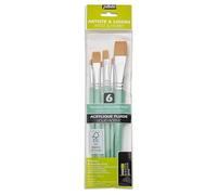 Pinceau Pebeo - 6 brosses Plates en Polyamide doré