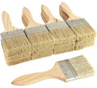 Pinceau plat à manche en bois de 2,5 pouces pour peinture acrylique