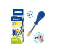 Pinceau pour petits enfants, manche bombé, bleu
