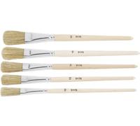 Pinceau pour peintures à l'émail ZAHN Pinsel E10710-11 Soie naturelle 5 pièces