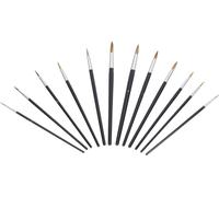 Pinceau pour peintures à l'huile ou à l'eau ZAHN Pinsel E10710-18 Synthétique 12 pièces