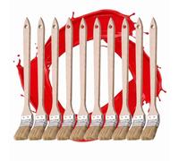 Pinceau radiateur Pinceau coudé Plat Long Manche en Bois 36 mm Lot de 10 | Lot de 10, 36 mm, Pinceau radiateur, Pinceau plat peinture, Manche en bois long, Tête coudée, Zones difficiles d'accès