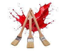 Pinceau radiateur Pinceau coudé Plat Long Manche en Bois 36 mm Lot de 3 | Lot de 3, 36 mm, Pinceau radiateur, Pinceau plat peinture, Manche en bois long, Tête coudée, Zones difficiles d'accès