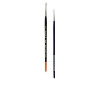 Pinceau Raphael Series 8404, Kolinsky Rouge Sable, 2/0 et 1 Pinceau martre Rouge