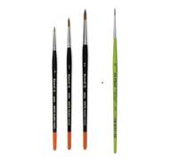 Pinceau Raphael Series 8404,kolinsky Rouge Sable Pinceau,Set 3 pcs,0, 1, 2 (Raphael France) +1 da Vinci 373