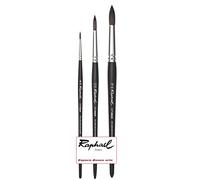 Pinceau Raphael SOFTAQUA.SÉRIE 845 Vegans. N° 4 .12. 18. Set 3PCS (Raphael France)