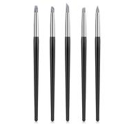 Pinceau Silicone, Lot de 5 Flexible Stylo à Sculpture Argile, Pinceaux en Silicone pour Modeler, Pinceau Embout Silicone, Outils de Modelage Bricolage Artisanal pour Gravure Peinture Manucure