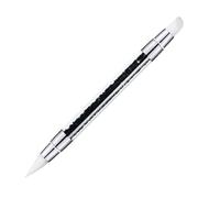 - Pinceau - Stylo en silicone avec deux pointes - Poignée en strass