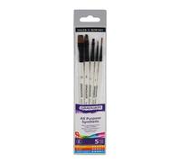 Pinceau Synthétique Classique Sortie Courte , 5 Pcs